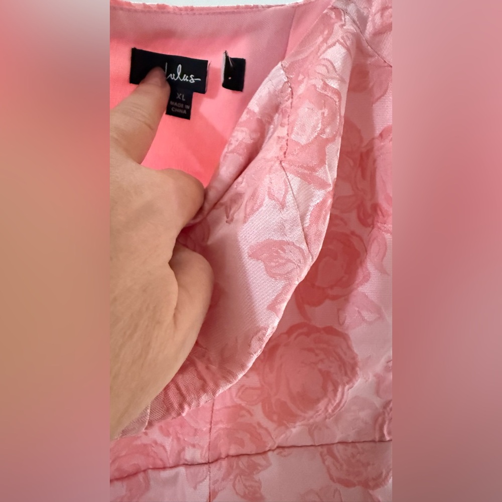 Lulu's Pink Puff Sleeve Mini Dress - Picture 6 of 6